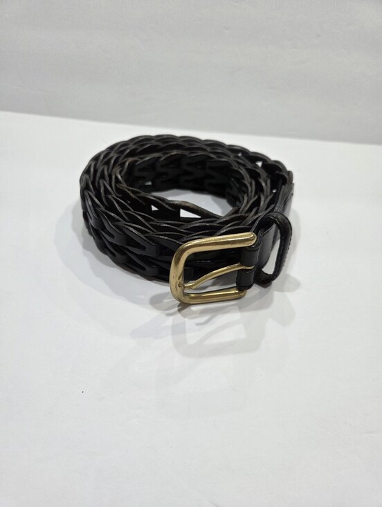Brighton Other - Brighton Braided Leather Belt with Gold Tone Buckle - Sz.36 Black